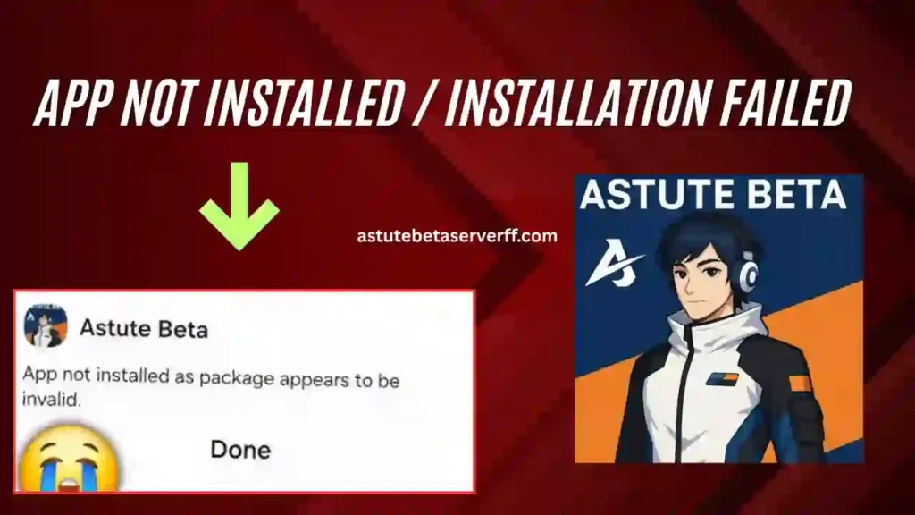 Astute Beta Server App Not Installed / Installation Failed